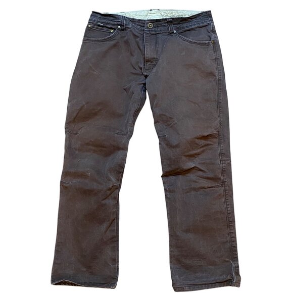 Kuhl Ryder Mens 34x30 Brown Pants Durable Cotton Canvas Workwear - Picture 1 of 8